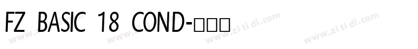 FZ BASIC 18 COND字体转换